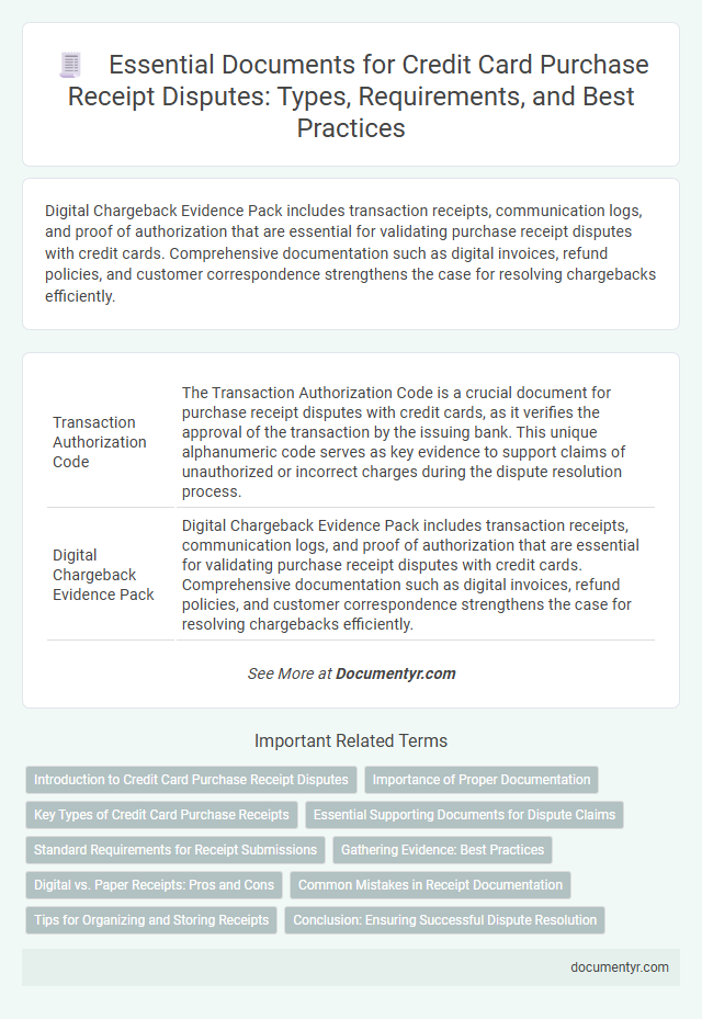 Essential Documents for Credit Card Purchase Receipt Disputes: Types, Requirements, and Best Practices