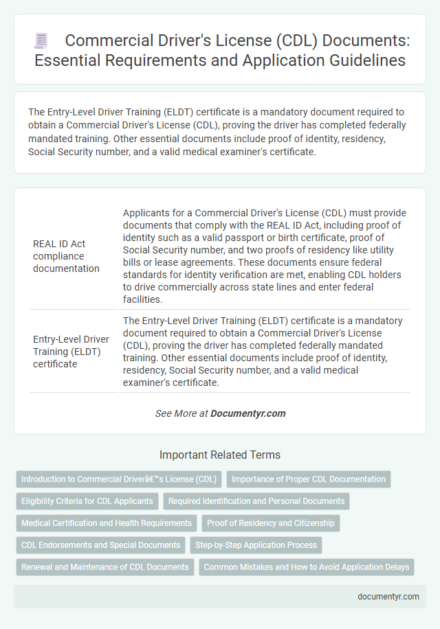 Commercial Driver's License (CDL) Documents: Essential Requirements and Application Guidelines