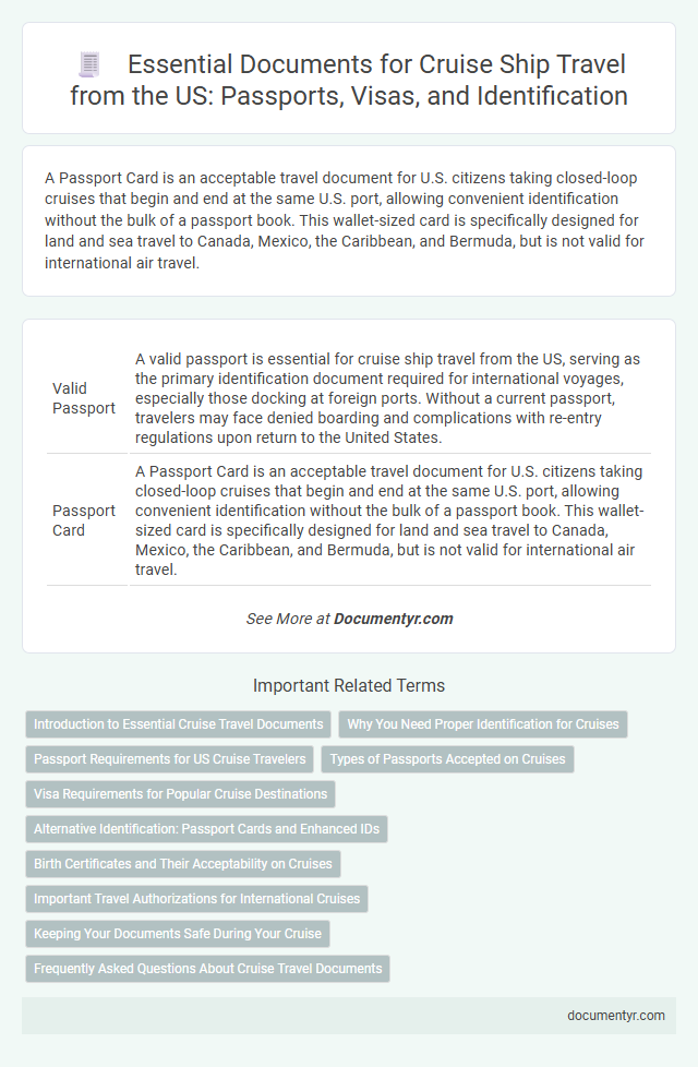 Essential Documents for Cruise Ship Travel from the US: Passports, Visas, and Identification