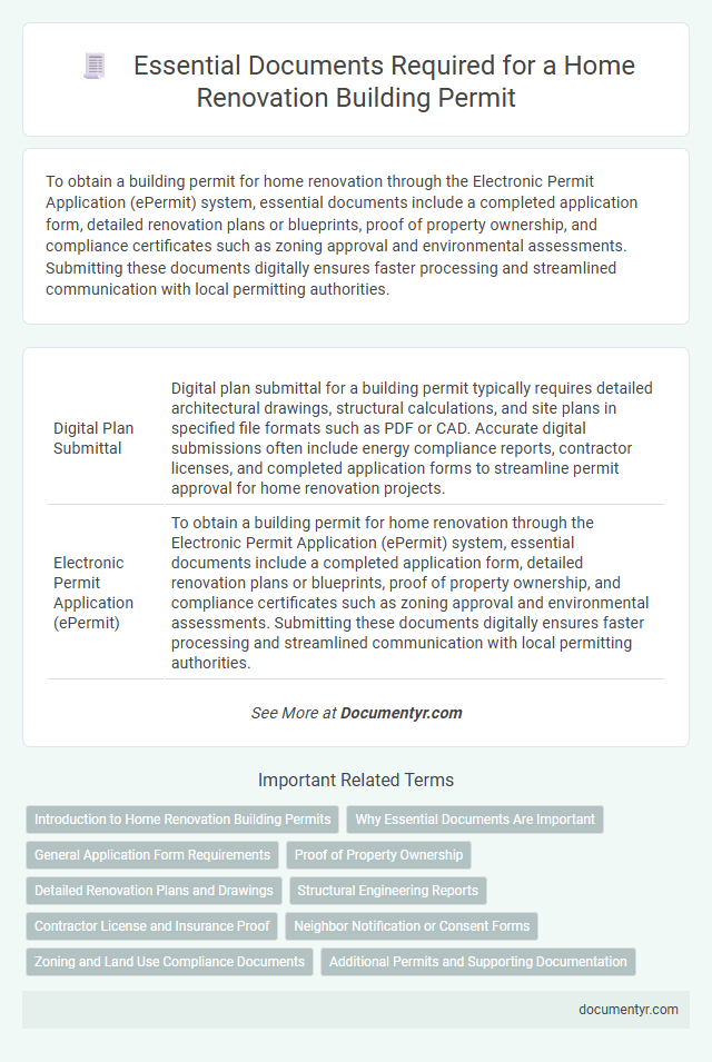 Essential Documents Required for a Home Renovation Building Permit