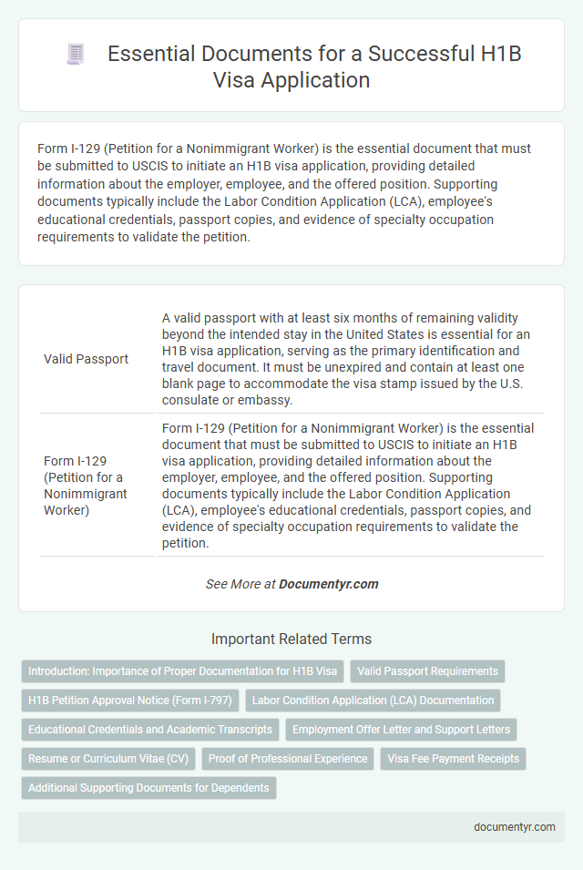 Essential Documents for a Successful H1B Visa Application