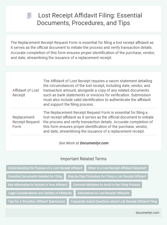 Lost Receipt Affidavit Filing: Essential Documents, Procedures, and Tips