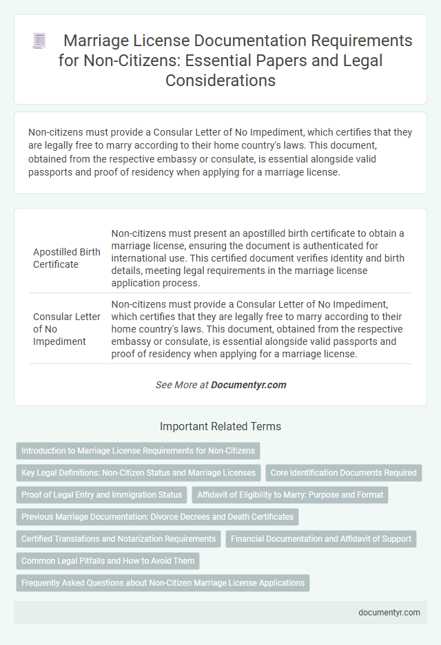 Marriage License Documentation Requirements for Non-Citizens: Essential Papers and Legal Considerations
