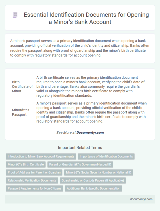 Essential Identification Documents for Opening a Minor's Bank Account