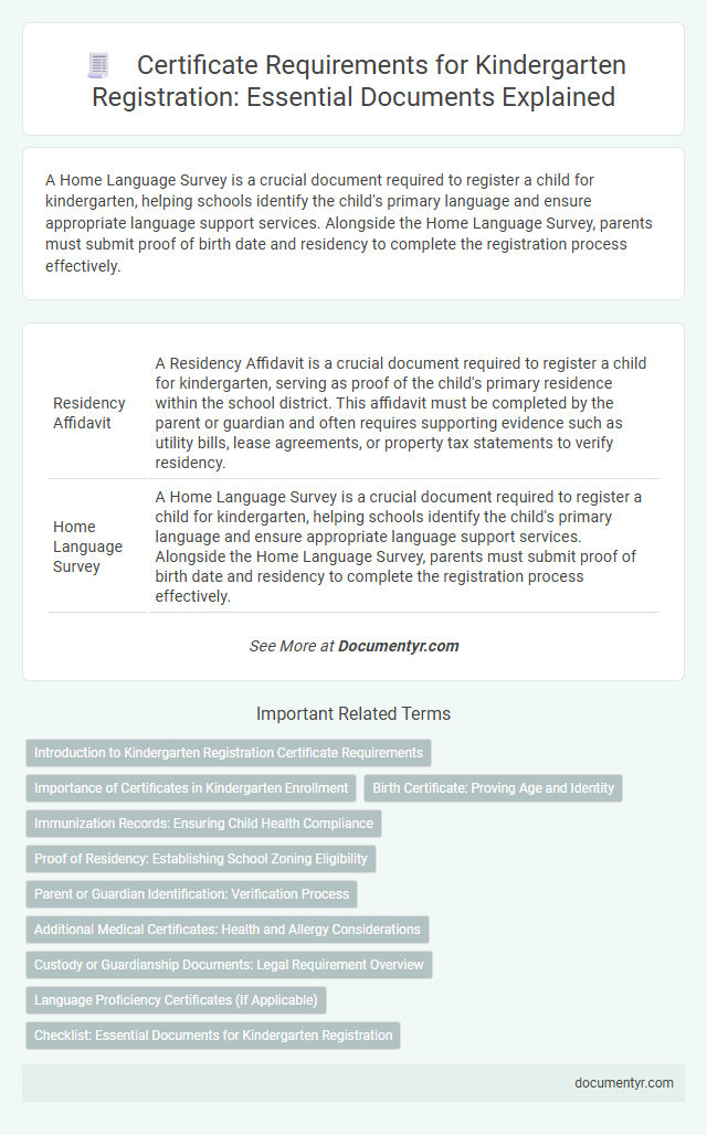 Certificate Requirements for Kindergarten Registration: Essential Documents Explained