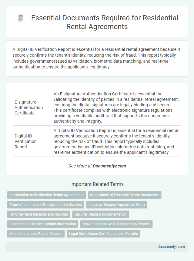 Essential Documents Required for Residential Rental Agreements