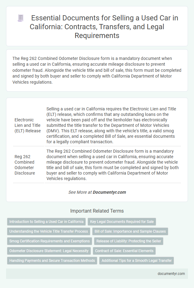 Essential Documents for Selling a Used Car in California: Contracts, Transfers, and Legal Requirements