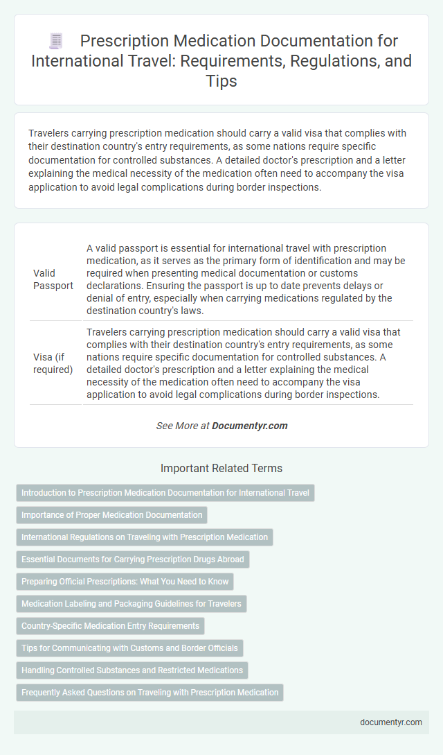 Prescription Medication Documentation for International Travel: Requirements, Regulations, and Tips