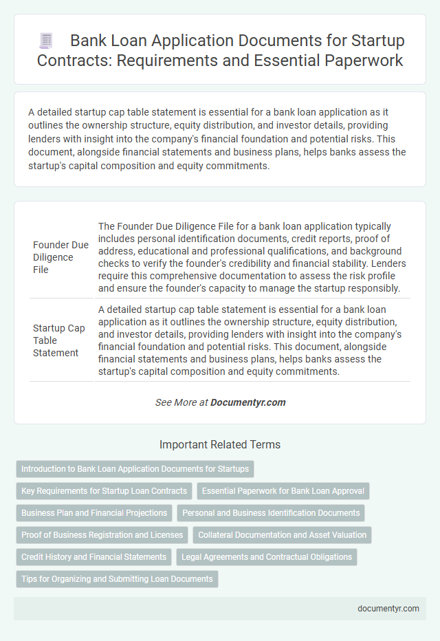 Bank Loan Application Documents for Startup Contracts: Requirements and Essential Paperwork