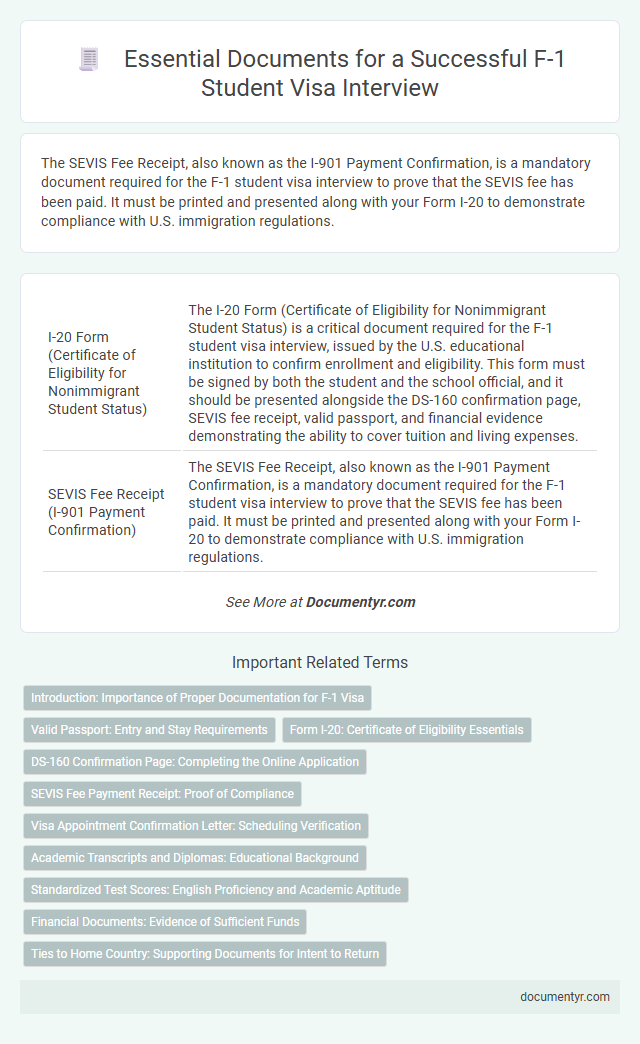 Essential Documents for a Successful F-1 Student Visa Interview