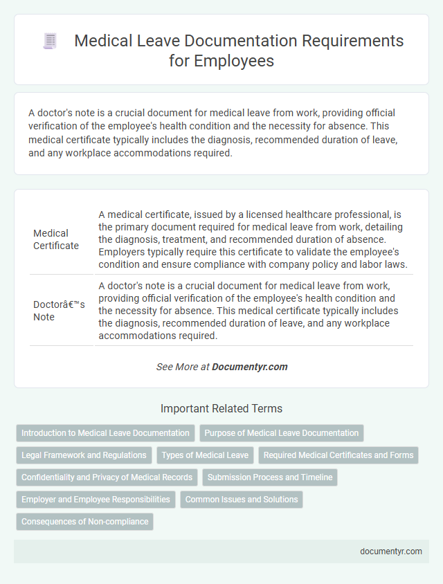 Medical Leave Documentation Requirements for Employees