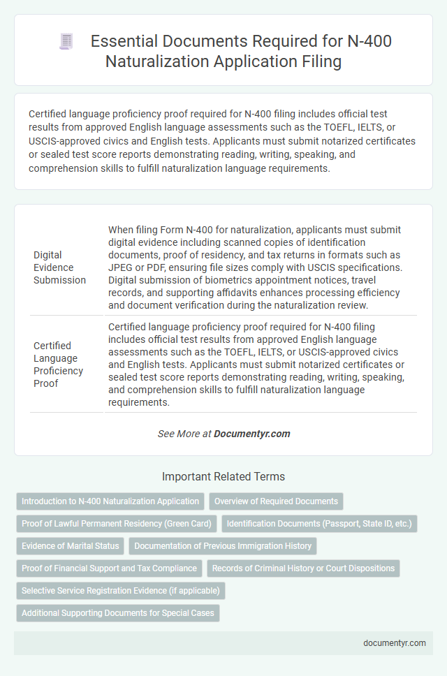 Essential Documents Required for N-400 Naturalization Application Filing
