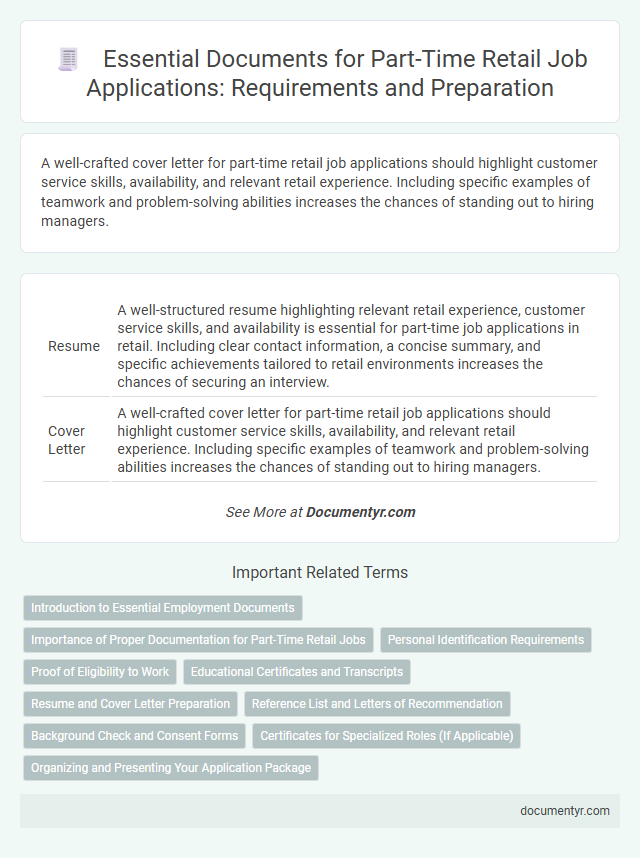Essential Documents for Part-Time Retail Job Applications: Requirements and Preparation