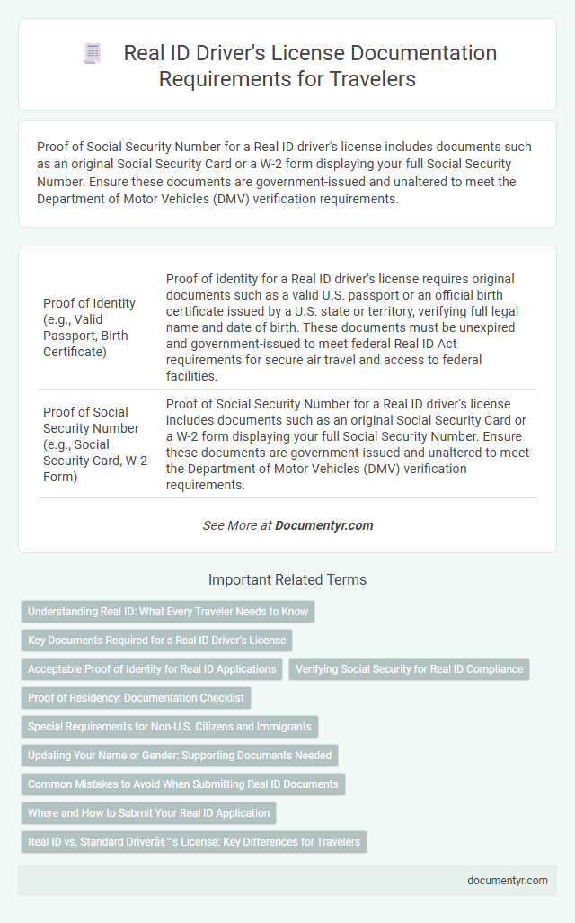 Real ID Driver's License Documentation Requirements for Travelers
