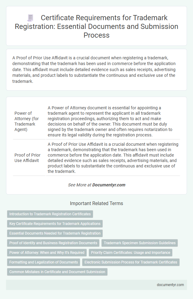 Certificate Requirements for Trademark Registration: Essential Documents and Submission Process