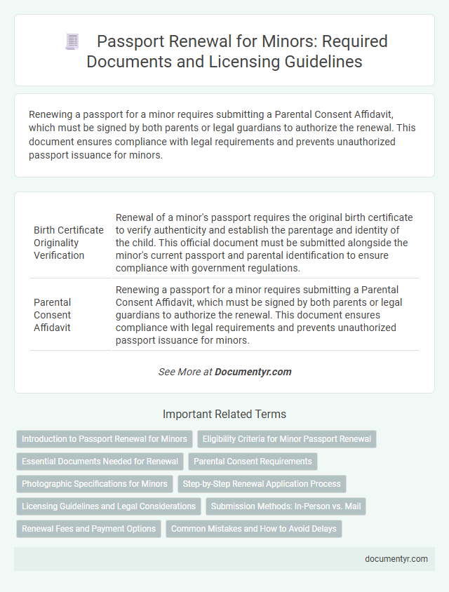 Passport Renewal for Minors: Required Documents and Licensing Guidelines