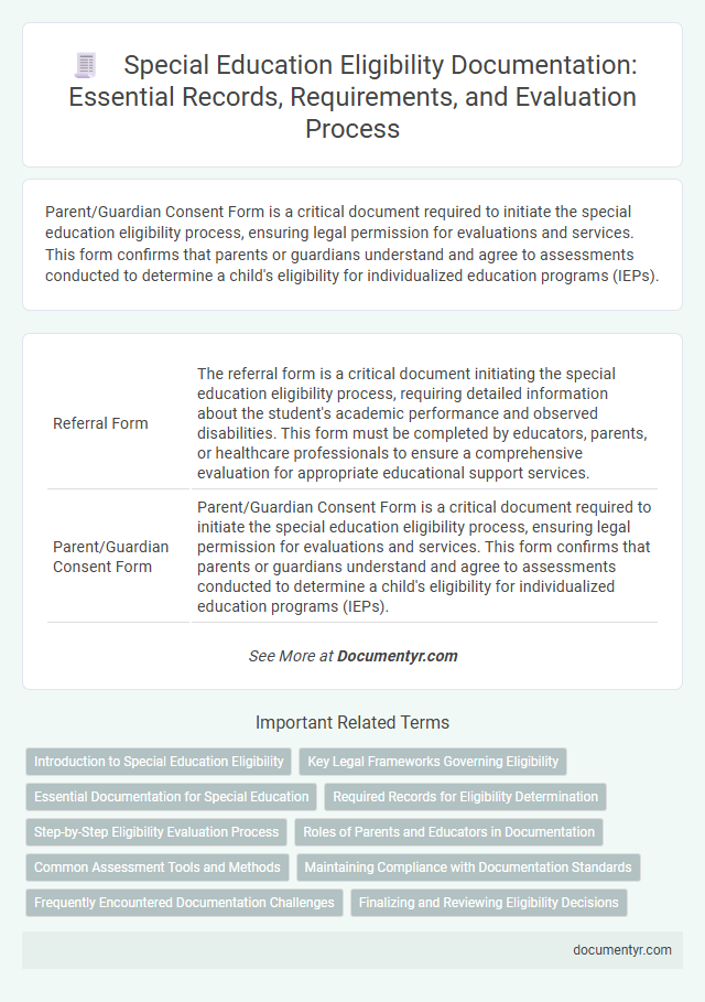Special Education Eligibility Documentation: Essential Records, Requirements, and Evaluation Process