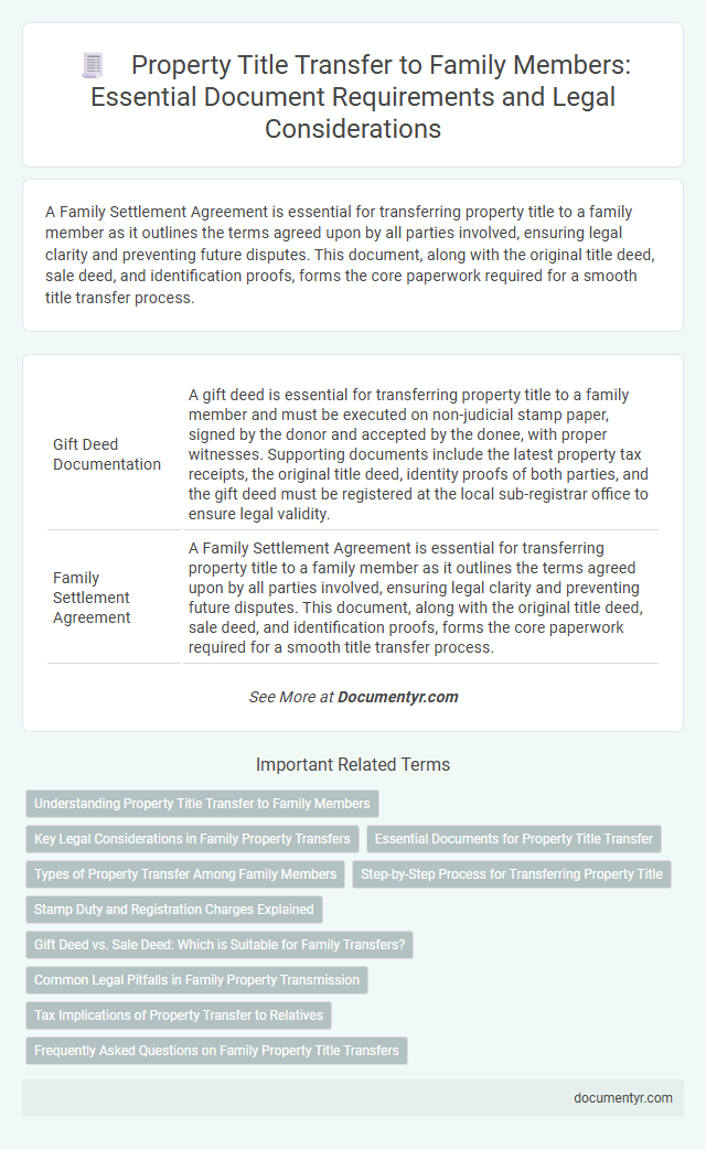 Property Title Transfer to Family Members: Essential Document Requirements and Legal Considerations