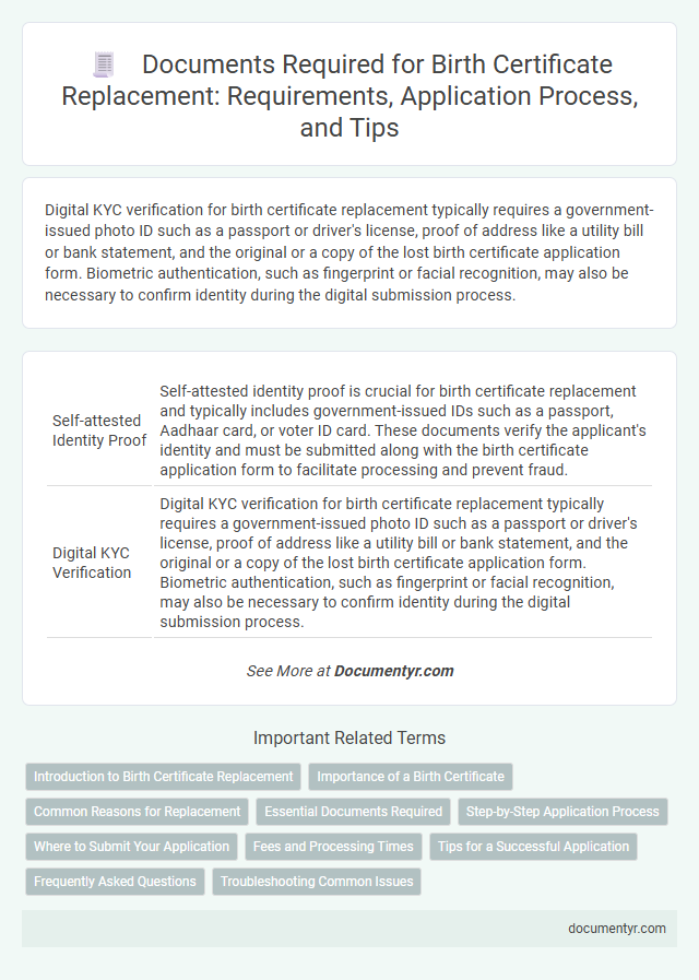 Documents Required for Birth Certificate Replacement: Requirements, Application Process, and Tips