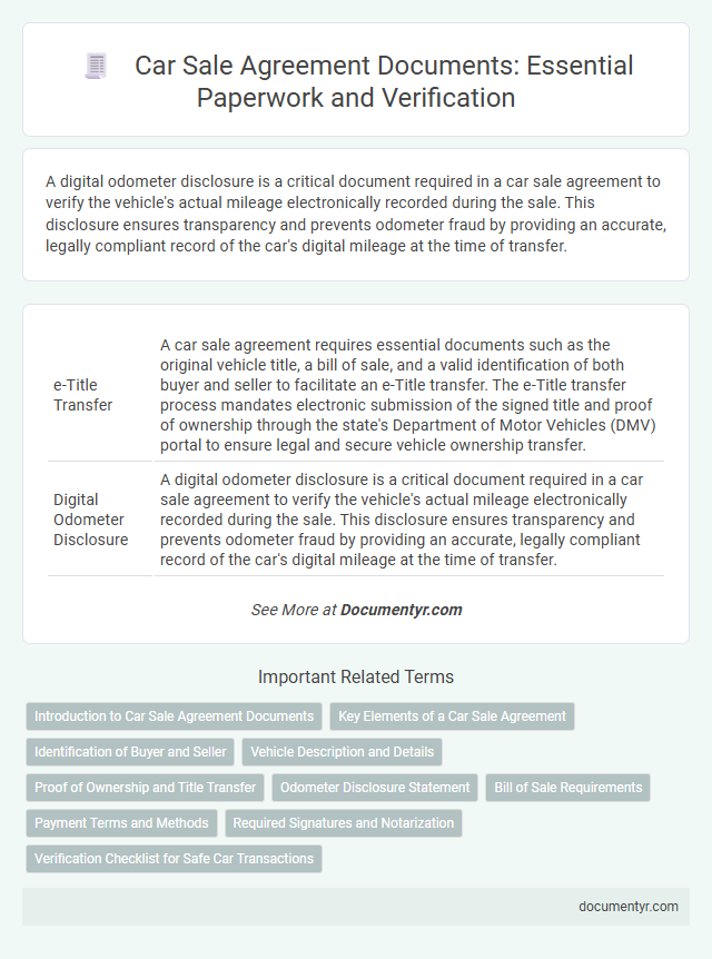 Car Sale Agreement Documents: Essential Paperwork and Verification