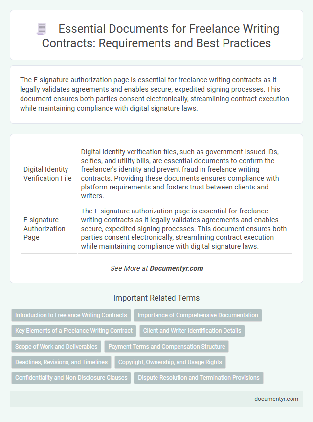Essential Documents for Freelance Writing Contracts: Requirements and Best Practices