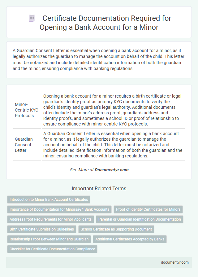 Certificate Documentation Required for Opening a Bank Account for a Minor