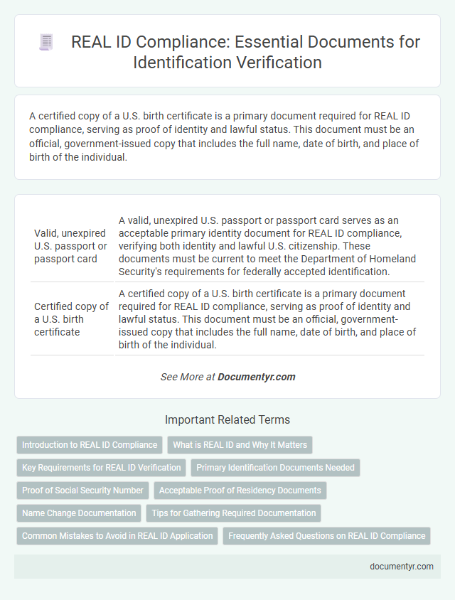 REAL ID Compliance: Essential Documents for Identification Verification