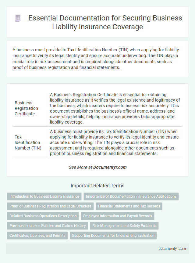 Essential Documentation for Securing Business Liability Insurance Coverage