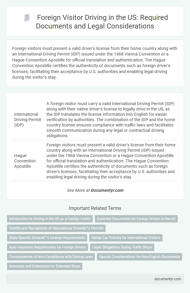 Foreign Visitor Driving in the US: Required Documents and Legal Considerations