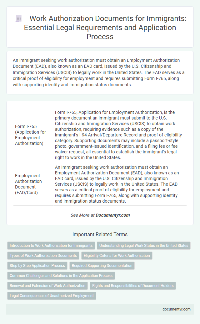 Work Authorization Documents for Immigrants: Essential Legal Requirements and Application Process
