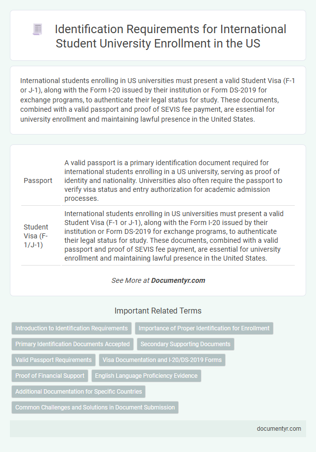 Identification Requirements for International Student University Enrollment in the US