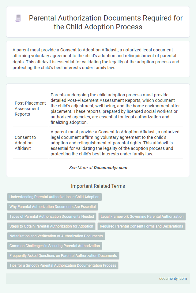 Parental Authorization Documents Required for the Child Adoption Process