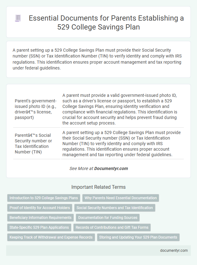 Essential Documents for Parents Establishing a 529 College Savings Plan
