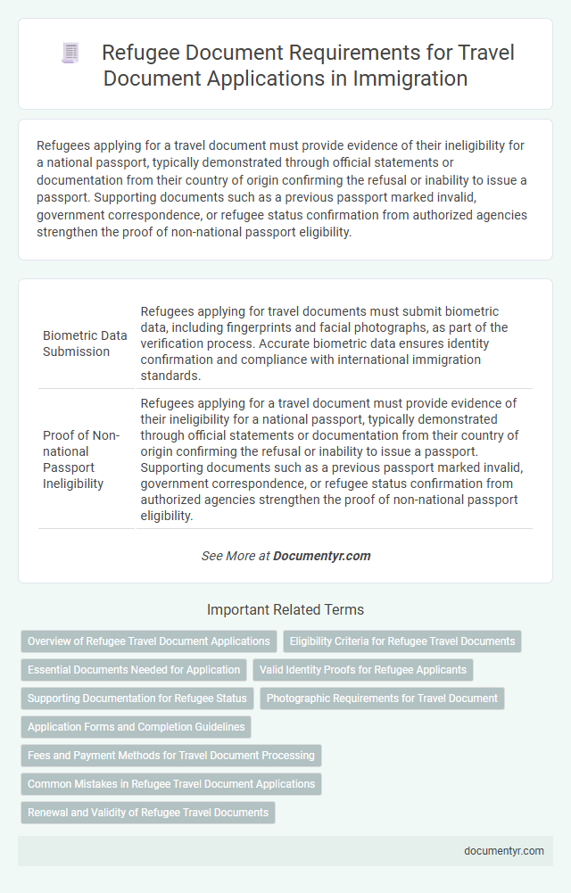 Refugee Document Requirements for Travel Document Applications in Immigration