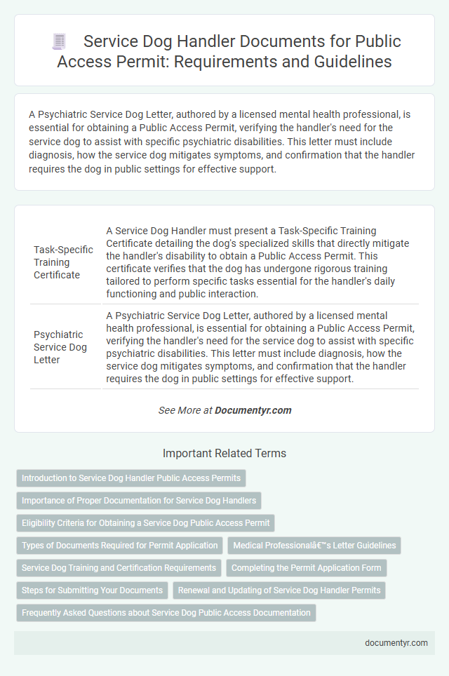 Service Dog Handler Documents for Public Access Permit: Requirements and Guidelines