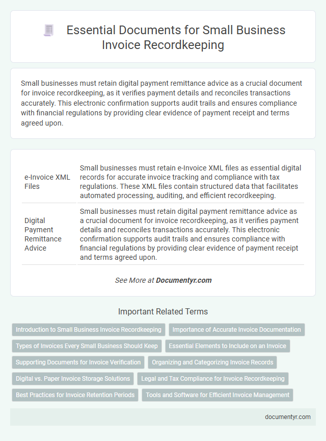 Essential Documents for Small Business Invoice Recordkeeping
