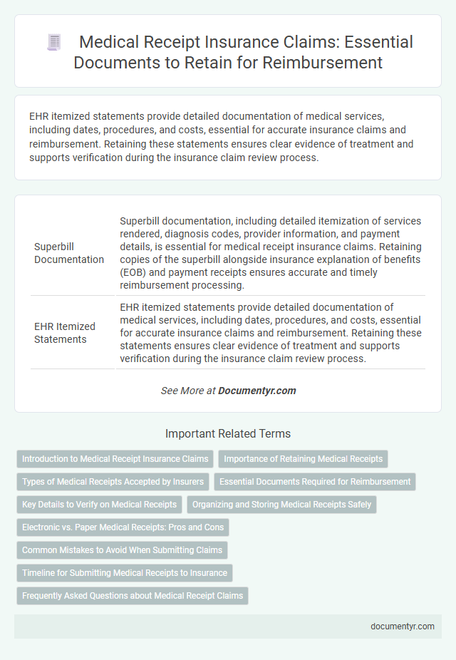 Medical Receipt Insurance Claims: Essential Documents to Retain for Reimbursement