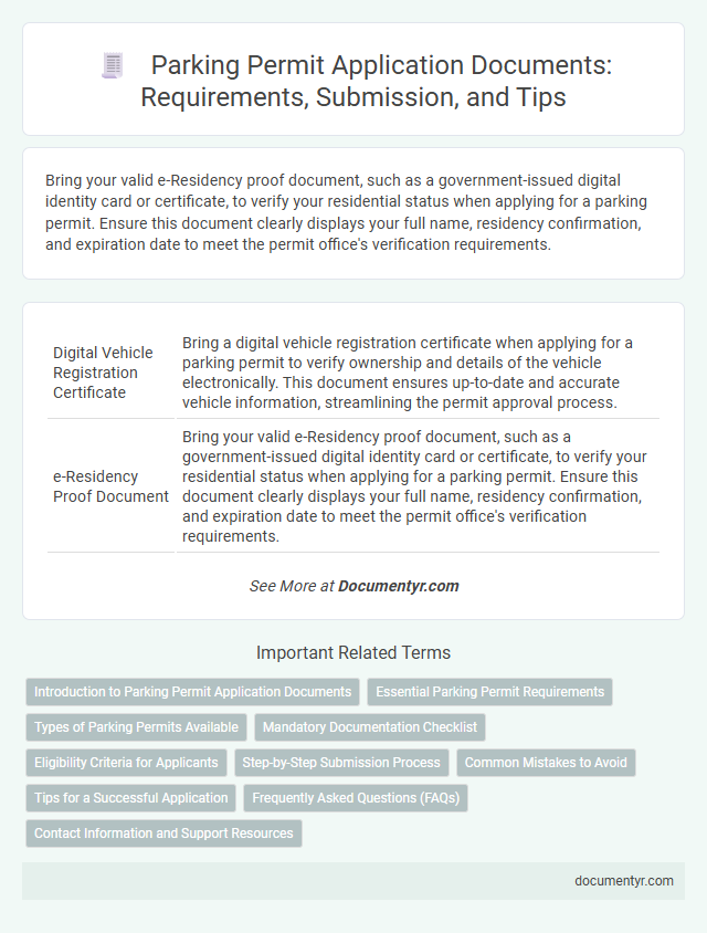 Parking Permit Application Documents: Requirements, Submission, and Tips