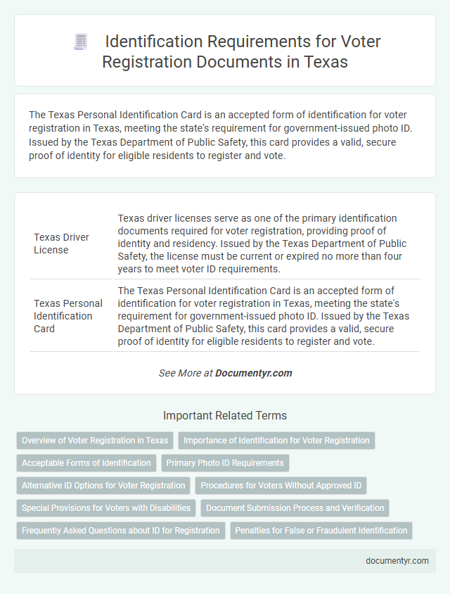 Identification Requirements for Voter Registration Documents in Texas