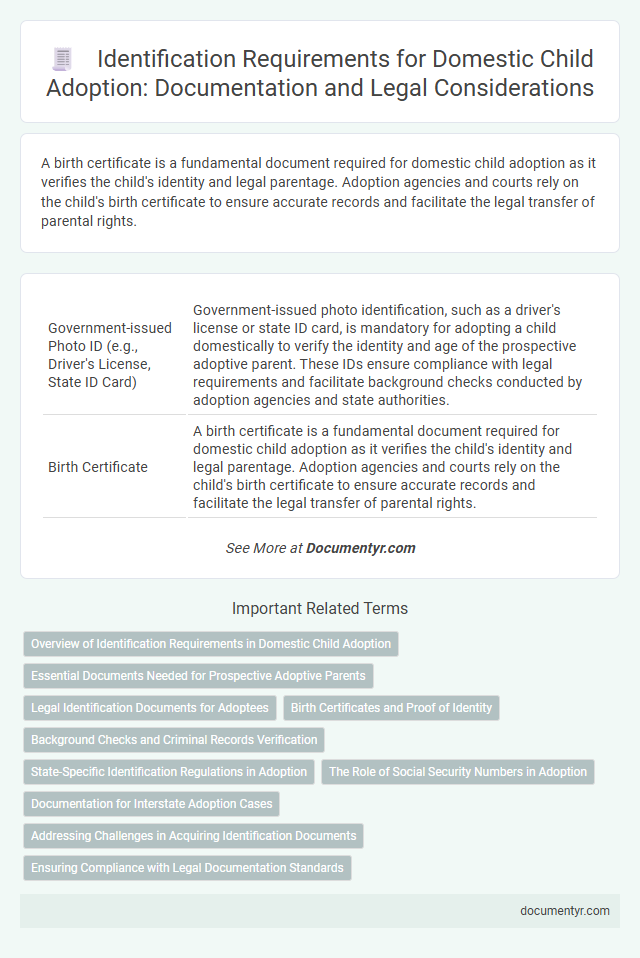 Identification Requirements for Domestic Child Adoption: Documentation and Legal Considerations