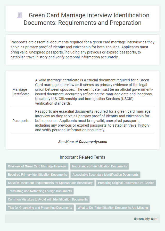 Green Card Marriage Interview Identification Documents: Requirements and Preparation