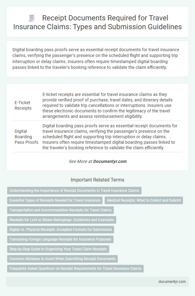 Receipt Documents Required for Travel Insurance Claims: Types and Submission Guidelines