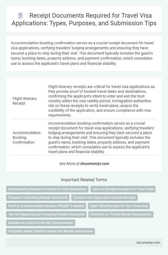 Receipt Documents Required for Travel Visa Applications: Types, Purposes, and Submission Tips